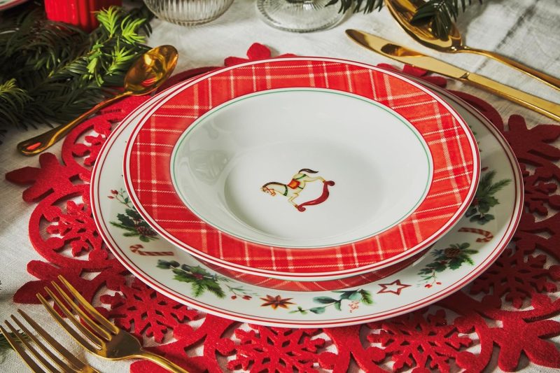 Karácsonyi porcelán étkészlet, Tognana Xmas Joy