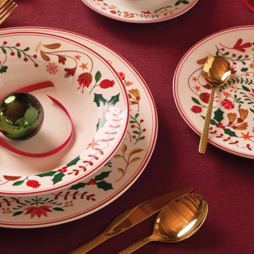 Tognana Winter Folk 18 részes porcelán karácsonyi étkészlet